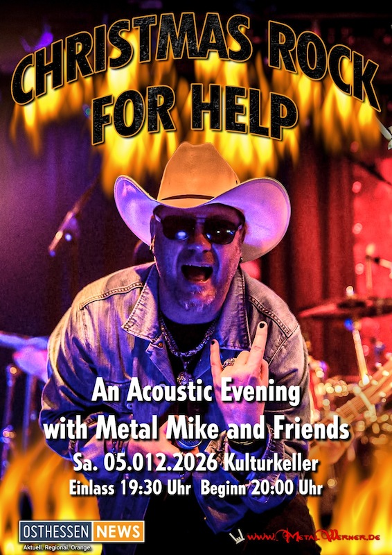 Plakat zum 6. Christmas Rock for Help im Kulturkeller Fulda