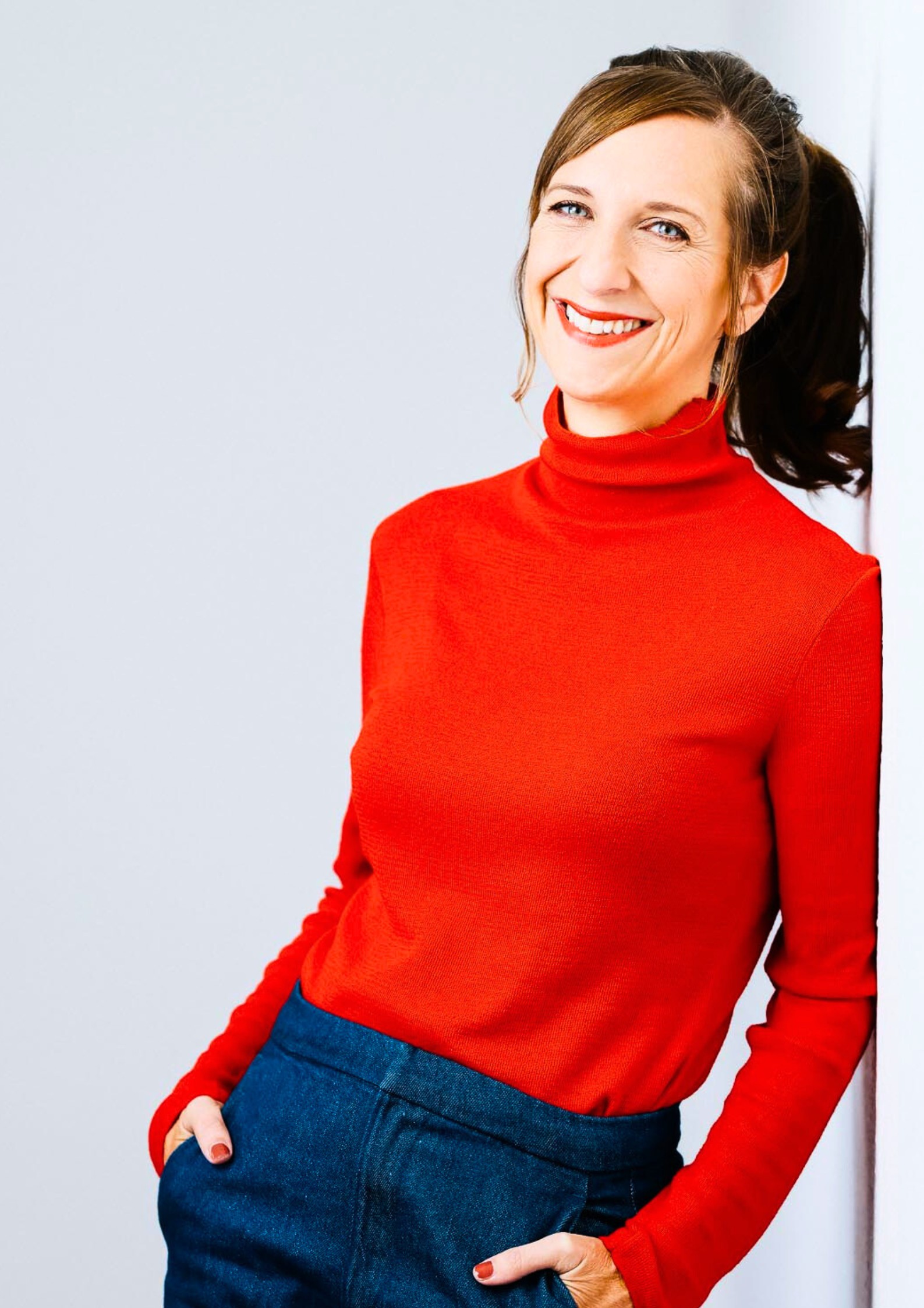 Pressefoto der Kabarettistin Sarah Hakenberg zum Programm Ich war's nicht